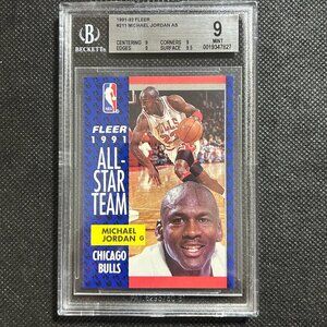 1991-92 Fleer All-Star Team Michael Jordan #211 BGS 9+ MINT Chicago Bulls HOF